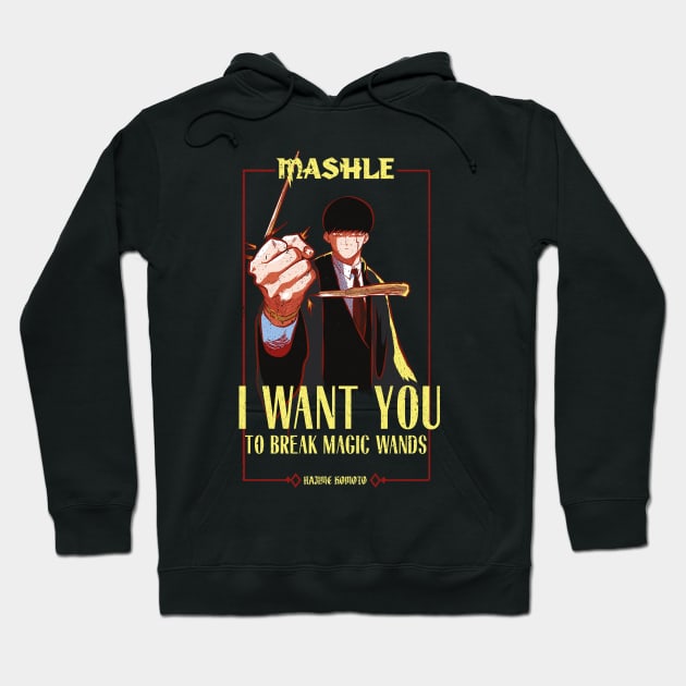 MASHLE: MAGIC AND MUSCLES (I WANT YOU) BLACK (GRUNGE STYLE) Hoodie by FunGangStore